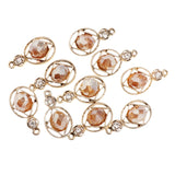 Maxbell 10Pcs Rhinestone Crystal Charms Pendants for DIY Jewelry Making Findings