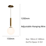 Maxbell Nordic Copper Ceiling Chandelier Lighting For Bedroom Living Room Golden