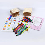 Maxbell 33 Pieces Baby Toys Drawing Toys Painting Stencil Templates Coloring Board