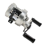 Maxbell Metal Trolling Reel Conventional Drum Reel for Sea Boat Fishing Silver Left