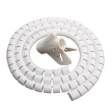 Maxbell PE Cable Sleeve Cable Bundler Management Cord Organizer System White