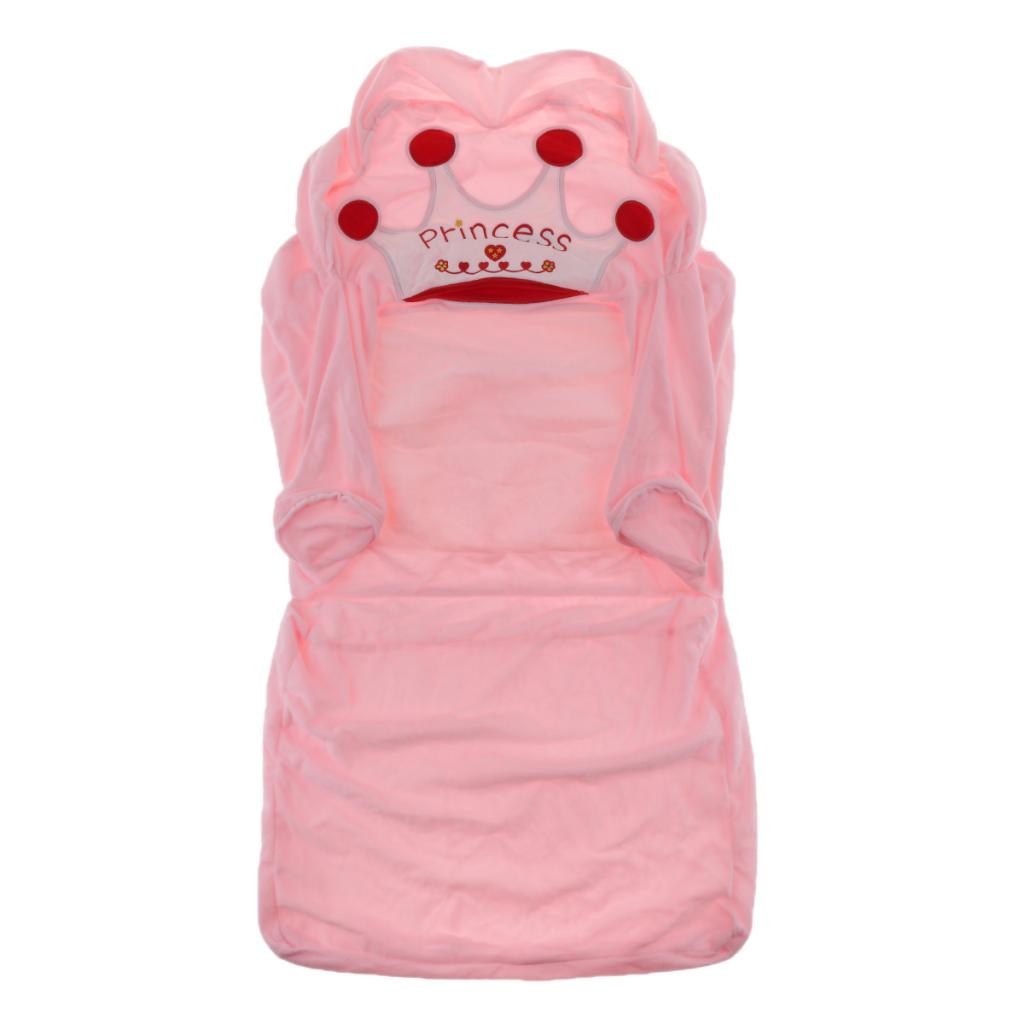Maxbell Cartoon Children Fold Sofa Chairs Seat Cover Kids Armchair Cover Pink Crown