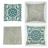 Maxbell Throw Pillow Cover Case Cotton Linen Cushion Cover for Sofa Home Decor Green