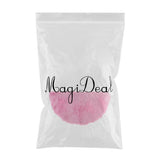 Maxbell Half Round Artificial Wool Sheepskin Floor Mat Fluffy Floor Mat Rose Red