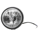 Maxbell Universal Motorcycle Retro Front Headlight Black Metal For CG125 GN125