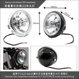 Maxbell Universal Motorcycle Retro Front Headlight Black Metal For CG125 GN125