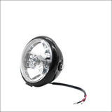 Maxbell Universal Motorcycle Retro Front Headlight Black Metal For CG125 GN125