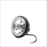 Maxbell Universal Motorcycle Retro Front Headlight Black Metal For CG125 GN125