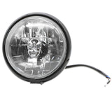 Maxbell Universal Motorcycle Retro Front Headlight Black Metal For CG125 GN125