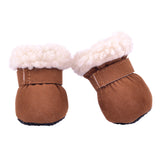 Maxbell 4 pcs/lot S/M/L/XL Pet Dog Shoes / Puppy Booties Rubber Anti Slip Waterproof L Brown