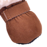 Maxbell 4 pcs/lot S/M/L/XL Pet Dog Shoes / Puppy Booties Rubber Anti Slip Waterproof L Brown