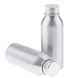 Maxbell 2pcs Empty Aluminum Bottle Cosmetic Storage Container Dispenser Bottle 100ml