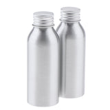 Maxbell 2pcs Empty Aluminum Bottle Cosmetic Storage Container Dispenser Bottle 100ml