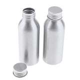 Maxbell 2pcs Empty Aluminum Bottle Cosmetic Storage Container Dispenser Bottle 100ml