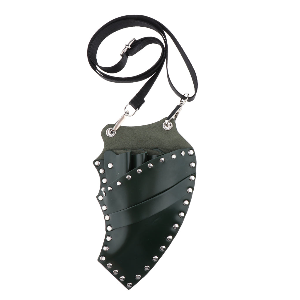 Maxbell PU Salon Hair Scissors Bag Pet Hairdressing Beard Shears ToolS Pouch Holster Green