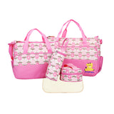 Maxbell Baby Nappy Changing Bag set Mummy Handbag Diaper Mat Bottle Bag Pink