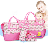 Maxbell Baby Nappy Changing Bag set Mummy Handbag Diaper Mat Bottle Bag Pink