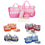 Maxbell Baby Nappy Changing Bag set Mummy Handbag Diaper Mat Bottle Bag Pink