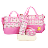 Maxbell Baby Nappy Changing Bag set Mummy Handbag Diaper Mat Bottle Bag Pink