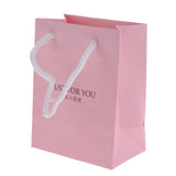 Maxbell 5 Pieces Small Paper Gift Bag Kraft Bags Jewelry Packaging Party Pink