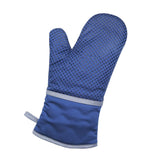 Maxbell 1Piece Kitchen Cooking Heat Resistant Cotton BBQ Oven Glove Insulation Blue