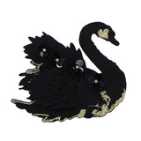 Maxbell Swan 3D Swan Sequin Patches Applique for Clothes Hats Bags Decor Black Swan