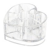 Maxbell Multi-use Clear Acrylic Makeup Organizer Lipstick Holder Heart Shape