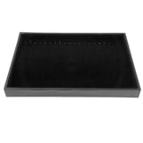 Maxbell Velvet Necklace Bracelet Earring Jewelry Display Trays Case with Hooks Black