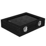 Maxbell 12 Slots Jewelry Display Showcase Multifunction Storage Lockable Black