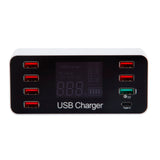 Maxbell 8 ports Quick Charge 3.0 Desktop USB Charger Display