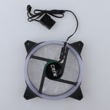 Maxbell 12CM LED Computer Case Cooling Fan for PC Green Light Loop