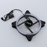 Maxbell 12CM LED Computer Case Cooling Fan for PC Green Light Loop