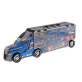 Maxbell Mini Pull Back Cars Toy Diecast Alloy Container Truck Trailer Lorry Blue