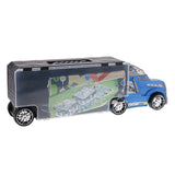 Maxbell Mini Pull Back Cars Toy Diecast Alloy Container Truck Trailer Lorry Blue