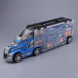 Maxbell Mini Pull Back Cars Toy Diecast Alloy Container Truck Trailer Lorry Blue