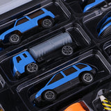 Maxbell Mini Pull Back Cars Toy Diecast Alloy Container Truck Trailer Lorry Blue