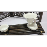 Maxbell Bamboo Raft Coasters Rectangle Kung Fu Tea Accessories Home Decor 34x19x2cm