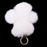 Maxbell Faux Fur Mini Baby Doll Kids Toys Birthday Gift Bag Pendant Keychain White