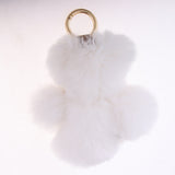 Maxbell Faux Fur Mini Baby Doll Kids Toys Birthday Gift Bag Pendant Keychain White