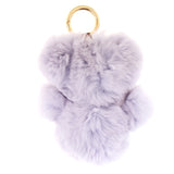 Maxbell Faux Fur Mini Baby Doll Kids Toys Birthday Gift Bag Pendant Keychain Gray