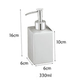 Maxbell 330ml Square Liquid Soap Dispenser Stainless Steel Hand Sanitizer Bottles