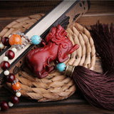 Maxbell Pi Xiu Car Hanging Pendant Car Interior Hangings Wooden Handcrafts Ornaments