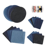 Maxbell 20 Pieces Iron on Patches Denim Elbow Knee Patches Jeans Repair Kit