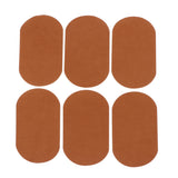 Maxbell 6pcs velvet Oval Elbow Knee Patches Repair Applique sewing suede  Light Tan