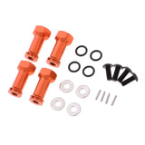 Maxbell 4pc 12mm Wheel Hex Hub 25mm Extension Adapter for Wltoys A979 A969 Orange