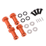 Maxbell 4pc 12mm Wheel Hex Hub 25mm Extension Adapter for Wltoys A979 A969 Orange