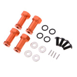 Maxbell 4pc 12mm Wheel Hex Hub 25mm Extension Adapter for Wltoys A979 A969 Orange