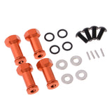 Maxbell 4pc 12mm Wheel Hex Hub 25mm Extension Adapter for Wltoys A979 A969 Orange