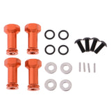 Maxbell 4pc 12mm Wheel Hex Hub 25mm Extension Adapter for Wltoys A979 A969 Orange