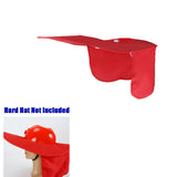 Maxbell Summer Neck Sun Shield,Full Brim Sunshade for Hard Hat   Red